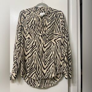 Current Elliot zebra print relaxed shirt
